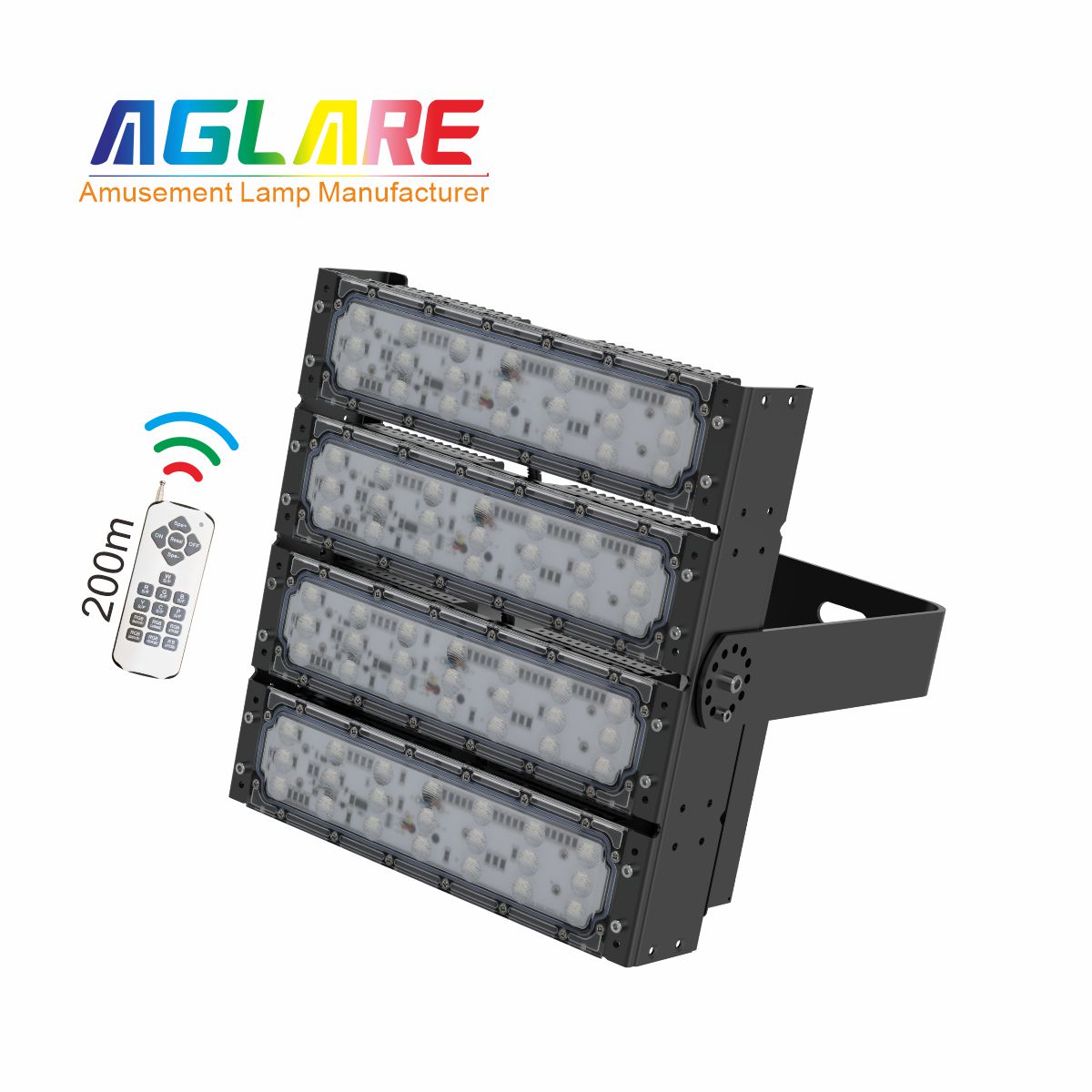 200W RGB彩色投光灯,变色户外射灯带遥浚？？？？仄