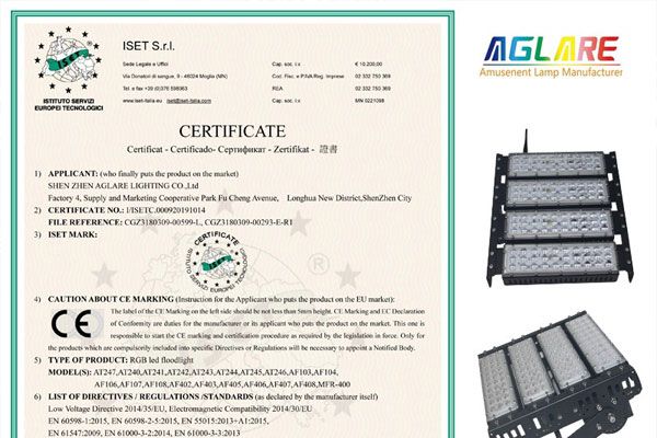 海博论坛RGB泛光灯乐成通过了CE认证！